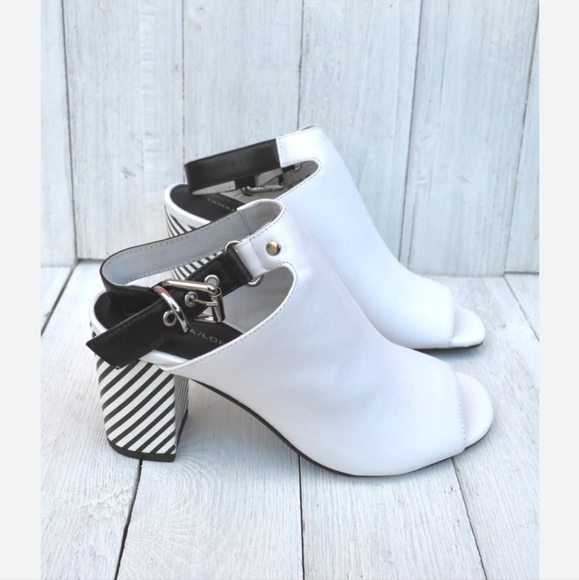 So chic! Tamara London, "Bethie" black and white shoes sz 37 - Picture 2 of 12
